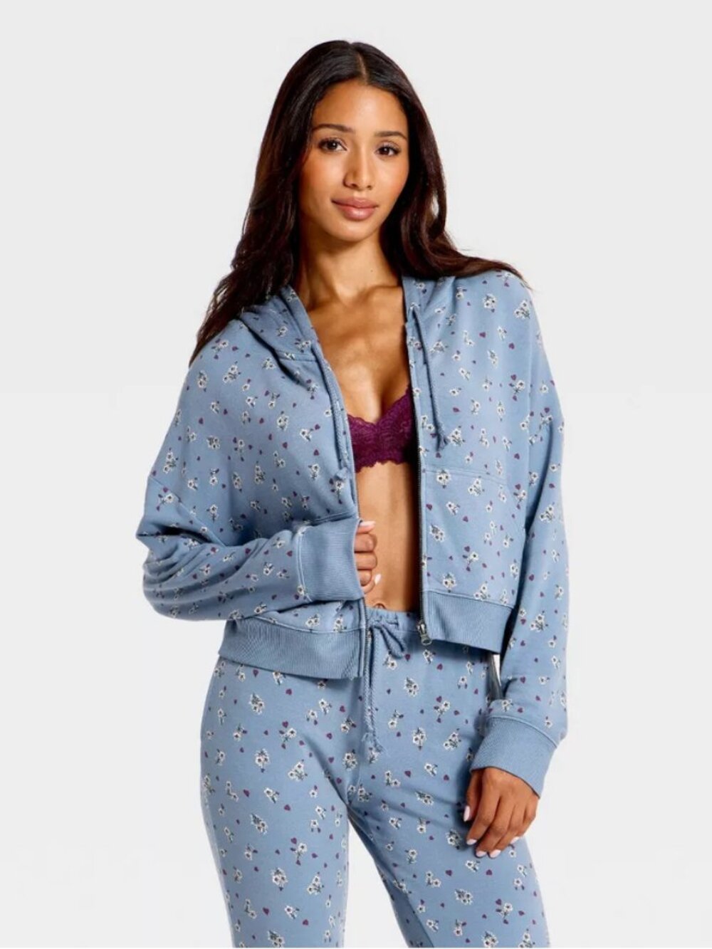 Women's PeachySoft Fleece Zip Hoodie - Wild Fable Blue M